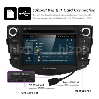 Android 10 Estéreo del Coche Para TOYOTA RAV4 DAB+ WiFi TPMS FM DVB-T de DVD Bluetooth GPS del Coche Reproductor Multimedia Jefe de la Unidad de MirrorLink Cam