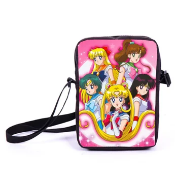 Anime de Sailor Moon Mini Bolsa de Mensajero de los Niños en el Hombro de la Escuela de Bolsas de Cristal Chicas de la Cruz, Bolsas Para Bocadillos pequeños Accesorios Bolsas