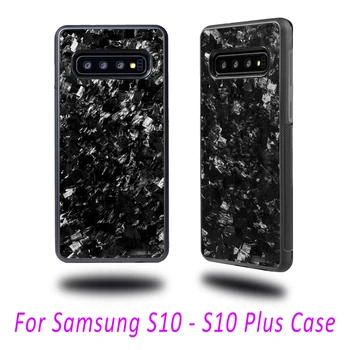 Anti-deslizamiento de la Cubierta de la caja Real de Lujo Forjado de Fibra de Carbono para Samsung S10 con Suave de TPU para Samsung Galaxy S10E S10Plus Caso
