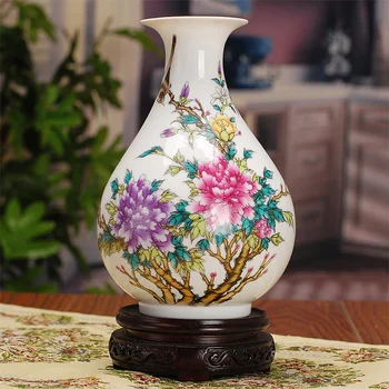 Antiguos chinos-de porcelana-florero Clásico de Decoración para el Hogar hechos a Mano Azul y Blanco de Cerámica de Jarrones de Flores