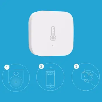 Aqara Inteligente de Temperatura Sensor de Humedad Wifi Inalámbrico de Alarma en tiempo Real Inteligente Detector a Través de la APLICACIÓN de Control del Hogar Inteligente
