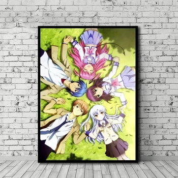 Arte de la pared HD Imprime en Casa de Angel Beats Anime Mucho de la Muchacha Linda Decoración Cartel de Fotos en Lienzo de Pinturas Para la Sala de estar Sin el Marco de las Ilustraciones