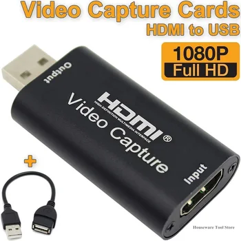 Audio de la Tarjeta de Captura de Vídeo HDMI a 1080p USB USB2.0 Registro a través de DSLR Acción Cam Videocámara de Alta Definición de Adquisición Inteligente de Nuevo