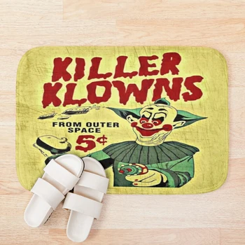 Auténtico Killer Klowns Pastel En La Cara Alfombra De Baño Cuarto De Baño: Baño Mat Conjunto Mirrofiber De Dibujos Animados Alfombra De Baño Conjunto