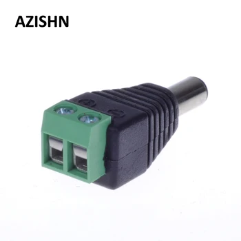 AZISHN 5.5/2.1 mm Conector DC CCTV UTP Cable de Alimentación Enchufe el Cable Adaptador de CA/CC 2/Cámara de Video Balun Conector