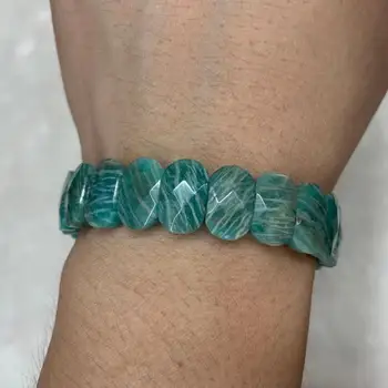 Azul amazonita cuentas de piedra pulsera natural de la piedra preciosa de la joyería pulsera de mujer de regalo de mayoreo !
