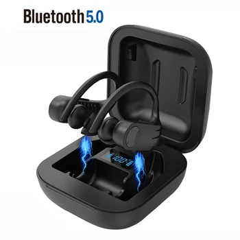 B1 Inalámbrica Deportes Auriculares TWS Bluetooth 5.0 Auriculares Gancho para la Oreja Ejecución de Cancelación de Ruido Auriculares Estéreo IPX5 Impermeable