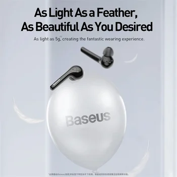 Baseus W07 TWS Inalámbrico Bluetooth Auricular V5.0 Inalámbrica Deporte Auriculares ENC Reducir el Ruido de Hablar Impermeable Auriculares Inalámbricos
