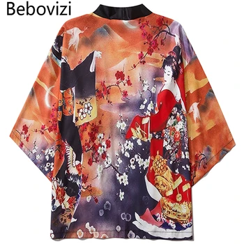 Bebovizi 2020 Las Mujeres Casual Vintage De La Impresión Fina Camisa De Ropa Tradicionales Kimonos De Los Hombres De La Moda Asiática, Japonesa Playa Yukata