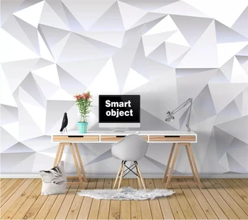 Beibehang un fondo de pantalla Personalizado en 3d murales de estilo moderno minimalista en tres dimensiones del triángulo de patrón de mosaico TV sofá de la pared de fondo de papel