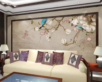 Beibehang un fondo de pantalla Personalizado mural HD de Aves Magnolia TV fondo pared de fondo de pantalla de pintura papel de parede papel de la pared decoración del hogar
