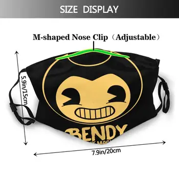 Bendy-Y-La-Tinta de la Máquina de mascarillas con filtro estampadas lavable reutilizable de la máscara de la cara de los niños en la boca de la máscara con diseño divertido