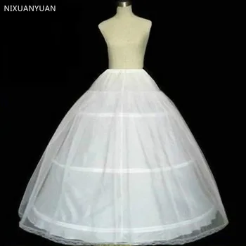 Blanco 3 aro 2 Capa enagua de Crinolina Enagua de novia vestido de novia Vestido de 2021