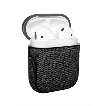 Bluetooth Auriculares funda de Cuero Para Apple AirPods 1 2 Pro Tela Anti-perdido a prueba de Choques de la Cubierta de la PU de la Piel De cápsulas de Aire Con Gancho