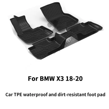 BMW X3 de encargo del coche para Todo Clima de la TPE del Piso Estera Negro Completo Conjunto de Recorte para ajustar Para X3 2018 2019 2020 modificado accesorios