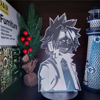 Boku no Hero Academia de Anime en 3D Visual de la Lámpara DENKI KAMINARI LED lámpara de noche de los Niños los Niños del Dormitorio de la Decoración de la Luz del Manga de Regalo Lámpara de Noche