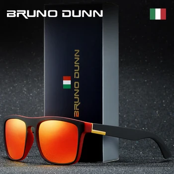 Bruno dunn Deporte Gafas de sol Polarizadas Hombres Para Sunglases macho Plaza de espejos del Color de la Marca de Lujo Diseñador uv400 de alta calidad 2020