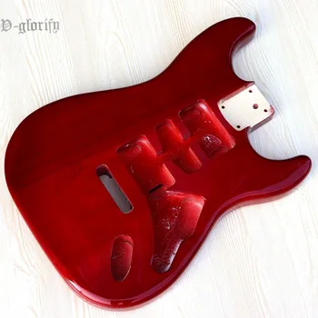 Buena calidad ST guitarra eléctrica cuerpo de BRICOLAJE de madera de álamo de la guitarra de cuerpo con el blanco, el rojo, color sunburst