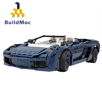 BuildMoc Technic Coche RC Super Roadster Clásico Vehículo de Bloques de Construcción de MOC de la Ciudad de Carreras de Autos Deportivos de los Ladrillos de los Niños Juguetes Educativos