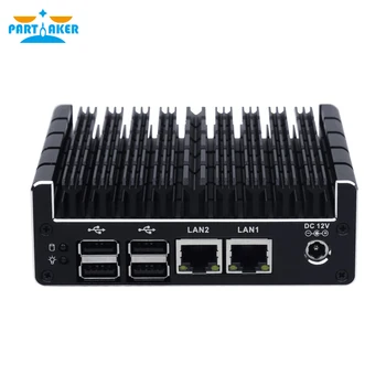 C4 sin Ventilador Mini PC Soporte AES-NI Firewall PFsense Intel Celeron J3060/J3160 con 4*LAN 1*COM 2*HDMI win 7 Linux mini pc