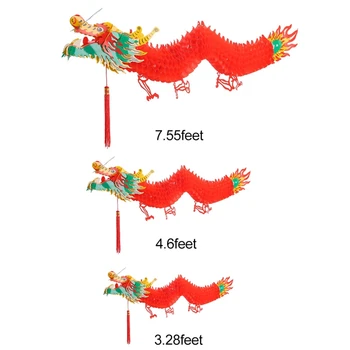 Caliente Dragon 3D Año Nuevo Chino Guirnalda Colgante de Papel de Arte de Adorno Con Borla Tradicional de la Suerte Bandera de la Decoración del Hogar