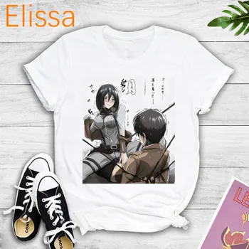 Caliente, Japonés Anime de Attack on Titan Camiseta de las Mujeres Kawaii Jiyuu No Tsubasa Graphic Tees Divertido de Levi, Eren Harajuku Chica de la Camiseta de la parte Superior