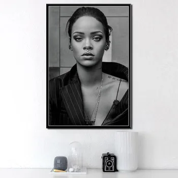 Caliente Rihanna, la Estrella Pop, de la Música de la Cantante Superestrella del Hip Hop de estados UNIDOS Arte de la Pintura de carteles Y de Impresiones de Imágenes de la Pared Para la Sala de estar Decoración para el Hogar