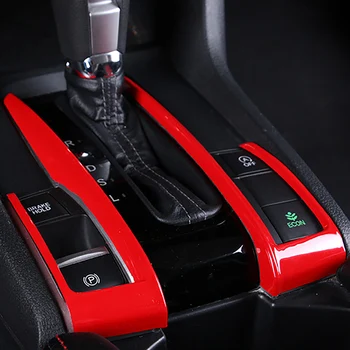 Cambio de marcha Interruptor de Panel de Guarnecido ABS de Fibra de Carbono de la Decoración de Interiores Accesorios Para Honda Civic 2019 2018 2017 2016
