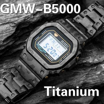 Camuflaje Conjunto de Aleación de Titanio GMW-B5000 Para DW 5600 Correa de Reloj de la Banda de Bisel DW5600 GW5000 DW5035 Metal correas de reloj de la Cubierta de Herramientas