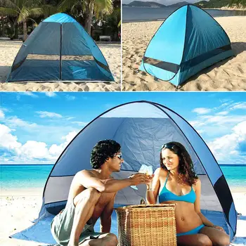 Carpa de playa Totalmente Automático de Pop-Up de Protección UV del Sol Refugio Anti-mosquito Tienda de campaña Para Acampar al aire Libre