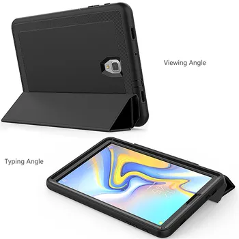 Caso Para Samsung Galaxy Tab Un A2 2018 10.5 pulgadas T590 T595 T597 SM-T590 Smart Cover Funda Tablet de la Piel Dura de Pie de Concha +Película+Lápiz