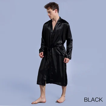 Casual Hombres de Batas de baño de la Marca de los Hombres Sólida de Seda Conjuntos de Pijamas Masculinos de Pijamas ropa de dormir de Ocio, Casa de Ropa de Hombre Ropa interior, Batas de NUEVO
