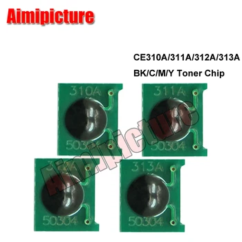 CE310A Chip 310A 311 BIS 312A 313A 126A Chip de Toner Para HP CP1025 M175 M275 1025 piezas de la impresora BK C M Y 3sets 12pcs/lote