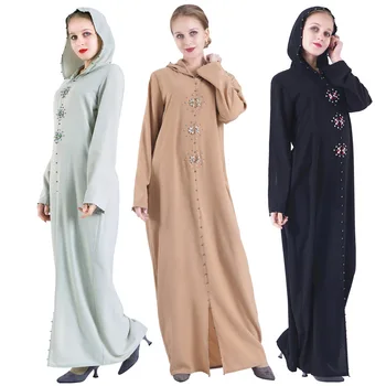 Chilaba Árabe Abaya Turco Hijab Musulmán Vestido De Ropa Islámica Para Las Mujeres Kaftan Dubai Caftán Ramadán, Eid Mubarak Ropa Mujer