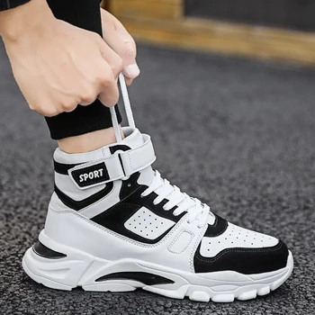Clásico de alta superior de absorción de choque de los deportes de zapatos casual zapatos de desgaste-resistente y cómodo al aire libre zapatos de gruesa suela de moda
