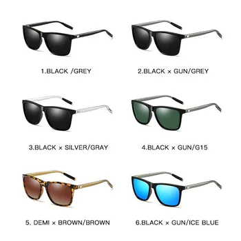 Clásico de los Hombres de Gafas de sol 2021 Tendencia de Conducción Gafas de sol Polarizadas Macho Retro Espejo Gafas de Sol Para los Hombres de Lujo de la Marca Tonos UV400