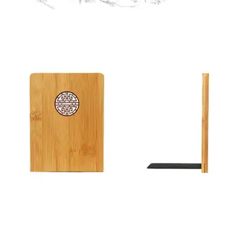 Clásico Vintage de Bambú Sujetalibros de Madera Libro de Bloque Hueco-hacia fuera Organizador de libros Libro de Marco Estante de Almacenamiento de Soporte de la Carpeta de la Escuela de Alimentación