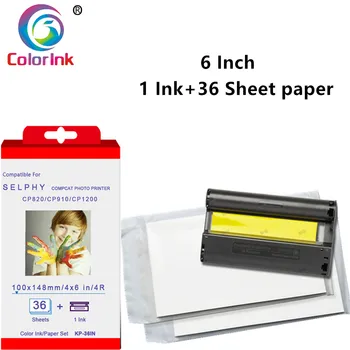 ColorInk Cartucho de Tinta y Papel para Canon Selphy CP Serie de Fotos de la Impresora CP800 CP810 CP820 CP900 CP910 CP1200 CP1300 CP1000