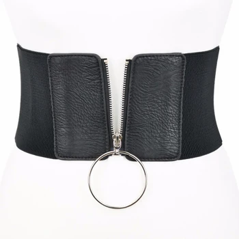 Corsé cinturón de más el tamaño de ceinture femme correas elásticas para las mujeres de ancho cummerbunds negro cuero de la pu estirar la cintura shaper 2020 cintos