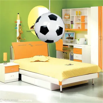 Creativa de los Niños de la Sala de Deportes de Fútbol de Cristal Colgante E27 Luz Para los Niños Regalo de Dormitorio de Ca 80-265V 1335
