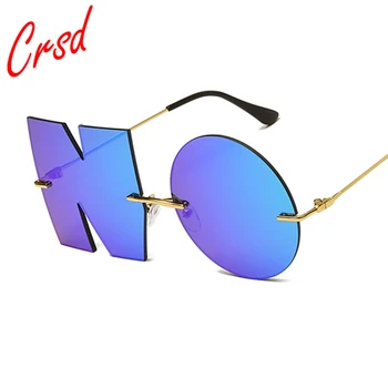 CRSD 2020 de la Moda de la Carta NO hay Gafas de sol de Lujo, Marca de Diseñador de las Mujeres de Metal gafas de Sol sin Montura Gafas UV400 Tonos gafas de sol