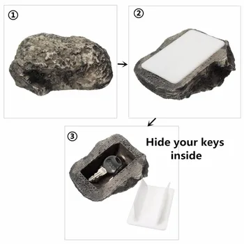 Cuadro Clave De Rock Ocultos Que Se Esconden En Piedra Caja De Seguridad De Almacenamiento De Ocultar Jardín Al Aire Libre Durable De La Calidad