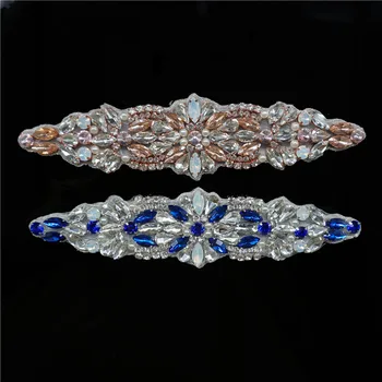 Cusack Negro Oro Rosa Claro Cristal de diamante de imitación de Apliques para el Vestido de Boda de los Cinturones de Sombrero de Novia Accesorios de Hierro En Perlas de BRICOLAJE Artesanal