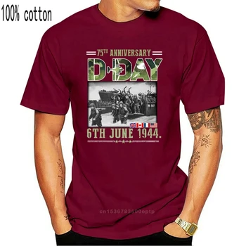 D el Día 6 de junio de 1944 Camisa el Día D en el 75º Aniversario de la T-Shirt ropa Deportiva Camiseta
