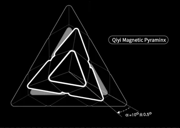 D-FantiX Qiyi MS Magnético de la Pirámide de la Velocidad del Cubo Profesional 3×3×3 Pyraminx Cubo de Imanes Cubo Mágico Juguetes Para Niños y Adultos