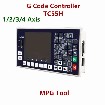 De 1 a 4 ejes CNC controlador de TC55H USB Stick G código de Husillo Panel de Control del MPG independiente de torno, fresadora controlador