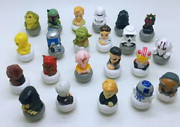 De 10 a 200 Pcs 4 CM de Star Wars yoda Mandalorianas muñecas de pantalla de anime creativa de los niños alrededor de un vaso de muñecos de Darth Vader Juguetes de Acción