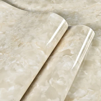 De 10 metros de espesor auto-adhesivo de papel tapiz patrón de mármol de pegatinas de la cocina impermeable y a prueba de aceite gabinete de la encimera en muebles de re