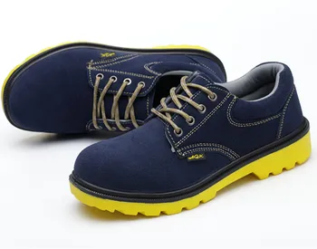 De acero del Dedo del pie Zapatos de Trabajo Pisos Casual Calzado de Protección de Cuero Genuino Zapatos de trabajo botas de los Zapatos de los Hombres Zapatos de Seguridad