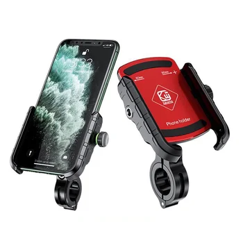 De aluminio de la Bicicleta del Teléfono Móvil del Titular de la Motocicleta del Manillar Retrovisor Soporte de Montaje para GPS del Teléfono Celular Soporte de Teléfono Para el iPhone XS 8